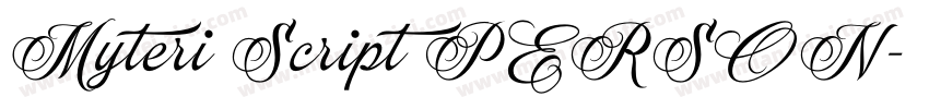Myteri Script PERSON字体转换